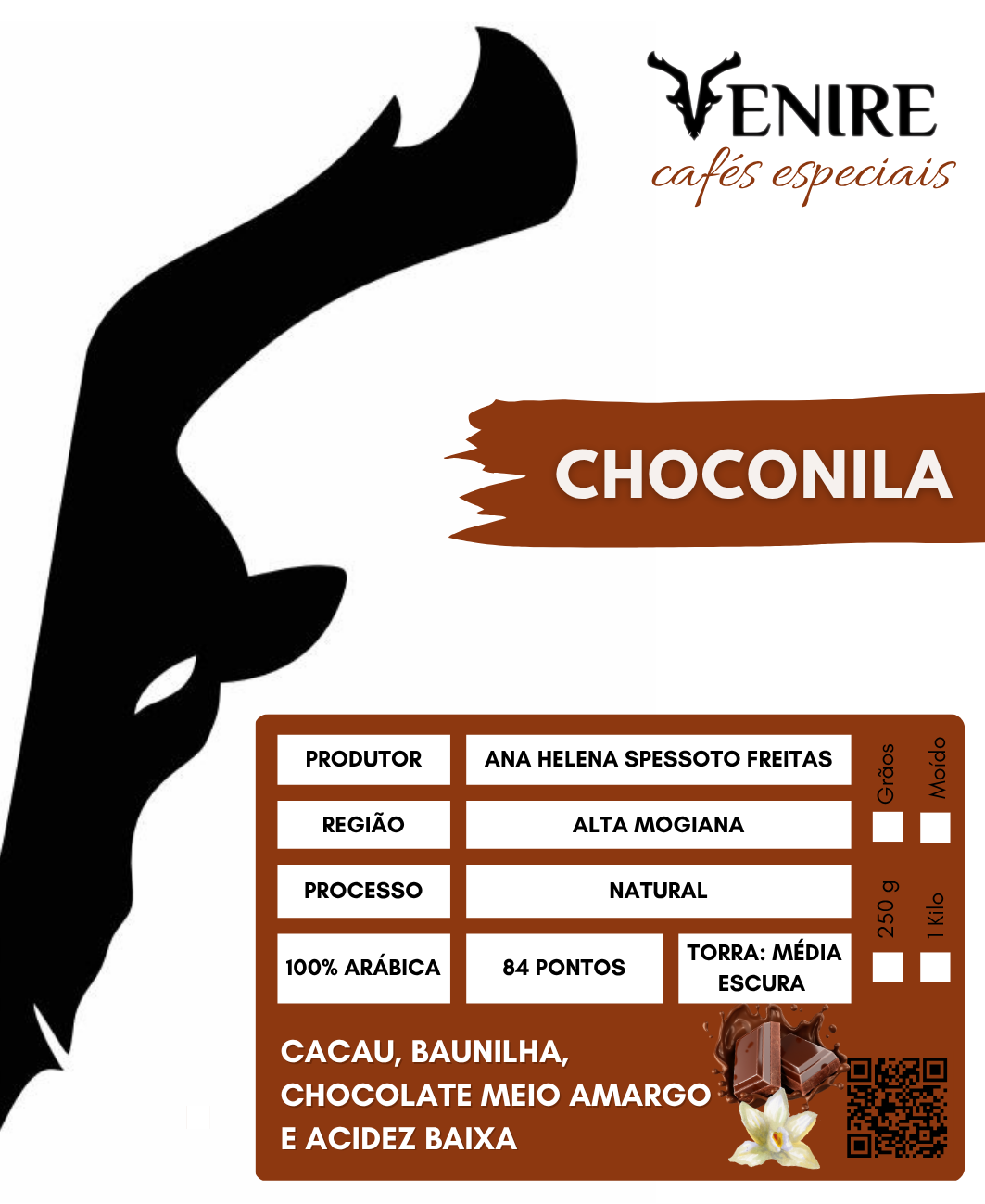 Café especial Venire choconila 250g